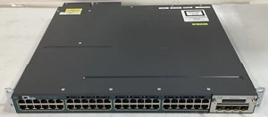 Cisco Catalyst 3560X 48 Port Gigabit WS-C3560X-48PF-L w/ C3KX-NM-1G - Picture 1 of 5