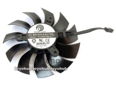POWER LOGIC PLA09215B12H EVGA GTX1060 SC ACX 9215 graphics card fan double ball - Image 1 of 3