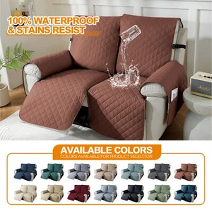 2seat Waterproof Recliner Slipcovers Non-Slip Recliner Sofa Covers Elastic - Picture 1 of 19