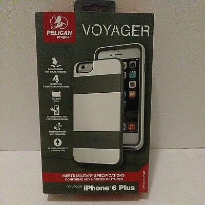 Pelican Progear VOYAGER For iPhone 6 Plus White meets Military Specs New b48 Foto 1 de 4