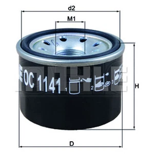 Mahle Spin-On Oil Filter OC 1141 OC1141 - Precision OE Matching Fit & Quality - Picture 1 of 2
