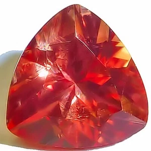 Lab Created Sapphire Orange Trillion (6 options) Faceted Gems since 1989 USA - Picture 1 of 11