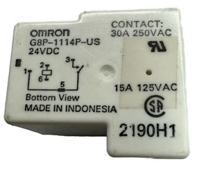 OMRON G8P-1114P-US RELAY 24 VDC 30A at 250VAC SPST 5 Pins 24V Coil DC - Picture 1 of 3