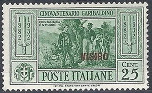 1932 EGEO NISIRO GARIBALDI 25 CENT MH * - RR10907 - Imagen 1 de 1