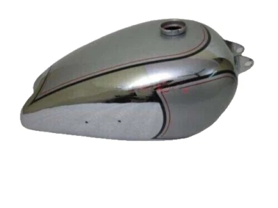 BSA M20 SILVER PAINTED CHROME PETROL FUEL GAS TANK STEEL |Fit For - Imagem 1 de 4