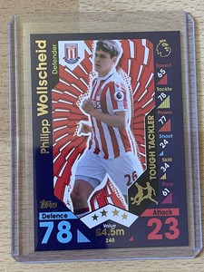 Match Attax Premier League 2016 2017 Philipp Wollscheid Stoke City Tough Tackler