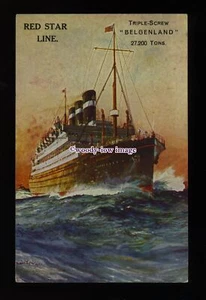 LS1428 - Red Star Liner - Belgenland - Company postcard - artist Charles Dixon - Picture 1 of 1