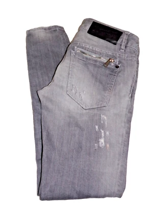 DSQUARED2 Men's Faded Grey Distressed Slim Jeans Trouser 42 30x30 - Image 1 of 4