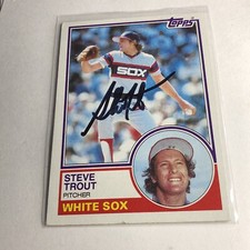 Steve Trout Signed autographed MLB Baseball card 1983 Topps #461 White Sox