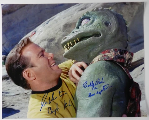 William Shatner Bobby Clark Gorn Signed Autograph JSA Star Trek Kirk 16 x 20 Cover