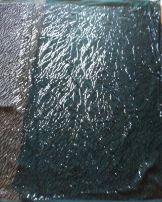 5yds - Colors Green, Black , Sparkling Sequins for Special Occasion Dress Fabric - Image 1 of 4