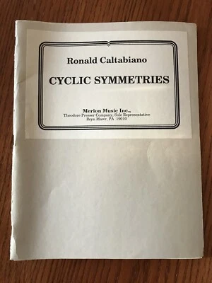 Cyclic Symmetries by R. Caltabiano - AUTOGRAPHED, 1992  - Score - String Quintet - Image 1 of 4