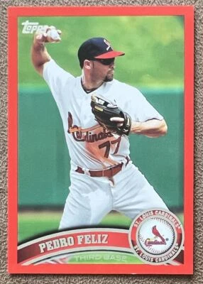Juego de fábrica Topps Red Border Pedro Feliz 2011/245 Cardenales de San Luis #212 Foto 1 de 2