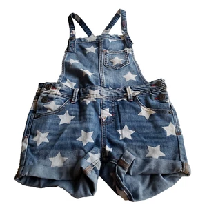 Girl's Coveralls Denim M(7-8) Stars Overalls Shorts Cat & Jack - Picture 1 of 10