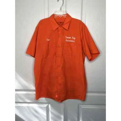 Red Kap Tampa Bay Buccaneers Work Shirt NFL Orange LARGE - Image 1 of 3