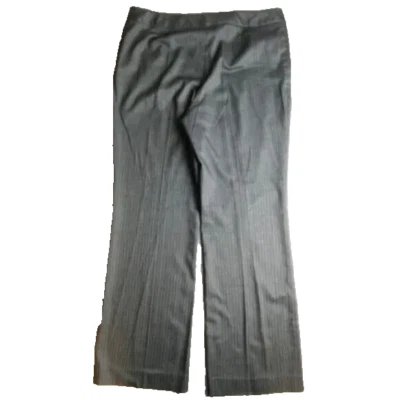 EVAN PICONE Women's 14 Gray Striped Dress Pants - Image 1 of 4