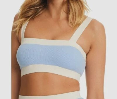 Top corto de natación Red Carter para mujer azul en bloques de colores talla S Foto 1 de 2