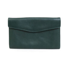 Auth BALLY Organizer Wallet Dark Green Leather - e56519a