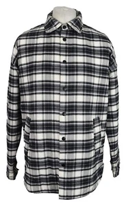 ZARA Man Grey Padded Jacket size Eur L Mens Checked Outdoors Outerwear - Picture 1 of 6