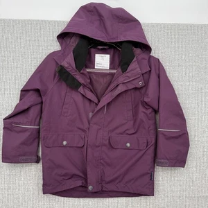Polarn O. Pyret Kids Rain Jacket Purple Hooded Size 6-7 YRS Outerwear - Picture 1 of 6