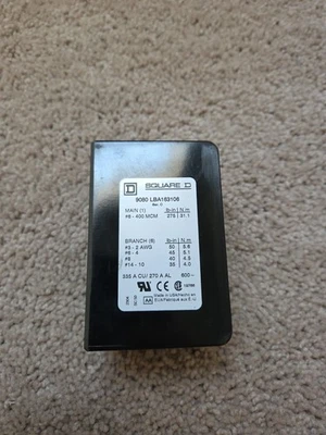 SQUARE D 9080 LBA163106 POWER DISTRIBUTION BLOCK  - Image 1 of 2