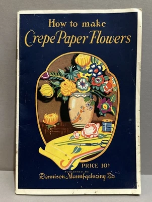 Libretto fiori carta crespa vintage produzione Dennison 1927 10 centesimi - Immagine 1 di 4