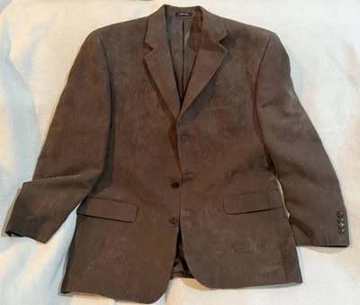 Calvin Klein Hombre Dos Botones Marrón Blazer Terciopelo Deportivo Abrigo Chaqueta Talla 42R Foto 1 de 4