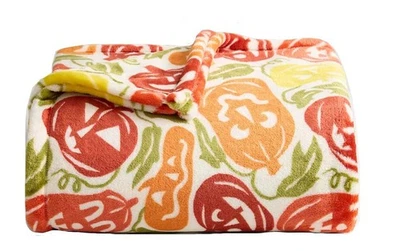 Большой один Хэллоуин осени тыквы негабаритный супермягкий плюшевый плед - Изображение 1 из 2