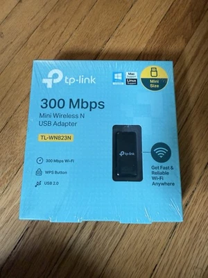 TP-LINK WiFi Dongle 300 Mbps Mini Wireless Network USB Wi-Fi Adapter for PC Desk - Image 1 of 3