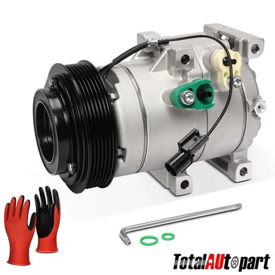 Compresor de aire acondicionado con accesorios de montaje para Kia Sedona 2010 2011 2012 2014 6 ranuras Foto 1 de 4