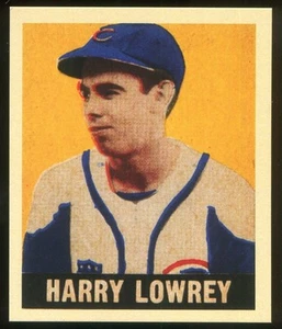 1948 1949 Leaf Reprint #33 Harry Peanuts Lowrey Chicago Cubs - Rookie Card - SP - Picture 1 of 2