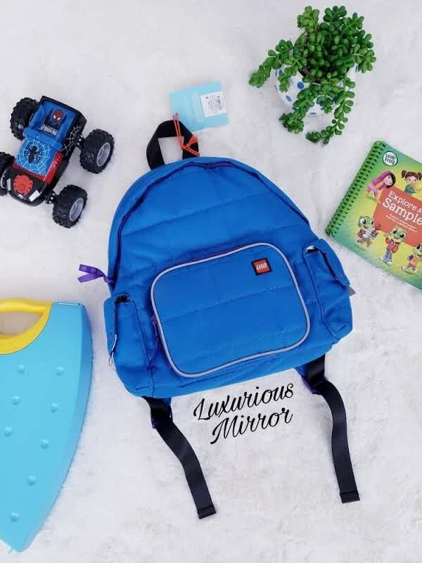Lego Niños Azul Mochila Acolchada Bolso Puffer Ladrillo Bolso Escolar 13" Nuevo Foto 1 de 4