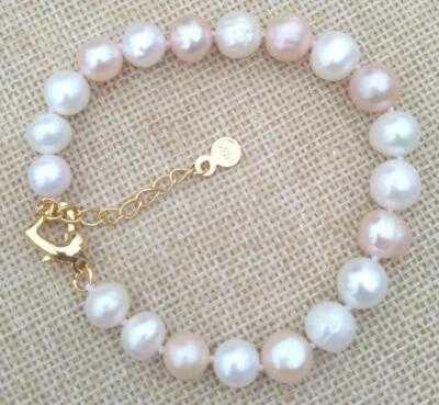 Elegant AAA Real Photos South Sea Multicolor Pearl Bracelet 7.5-8inch Adjustable - Image 1 of 4