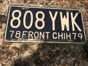 Mexiko Nummernschild 808 YWK von 1978 - Bild 1 von 1