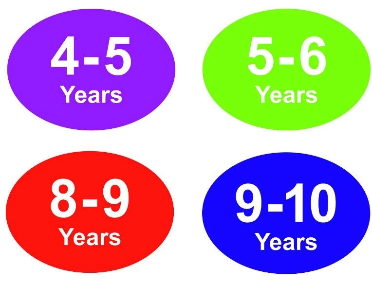 Pegatinas de colores para ropa de bebé y niños - Etiquetas adhesivas - 5 - 6 años Foto 1 de 1