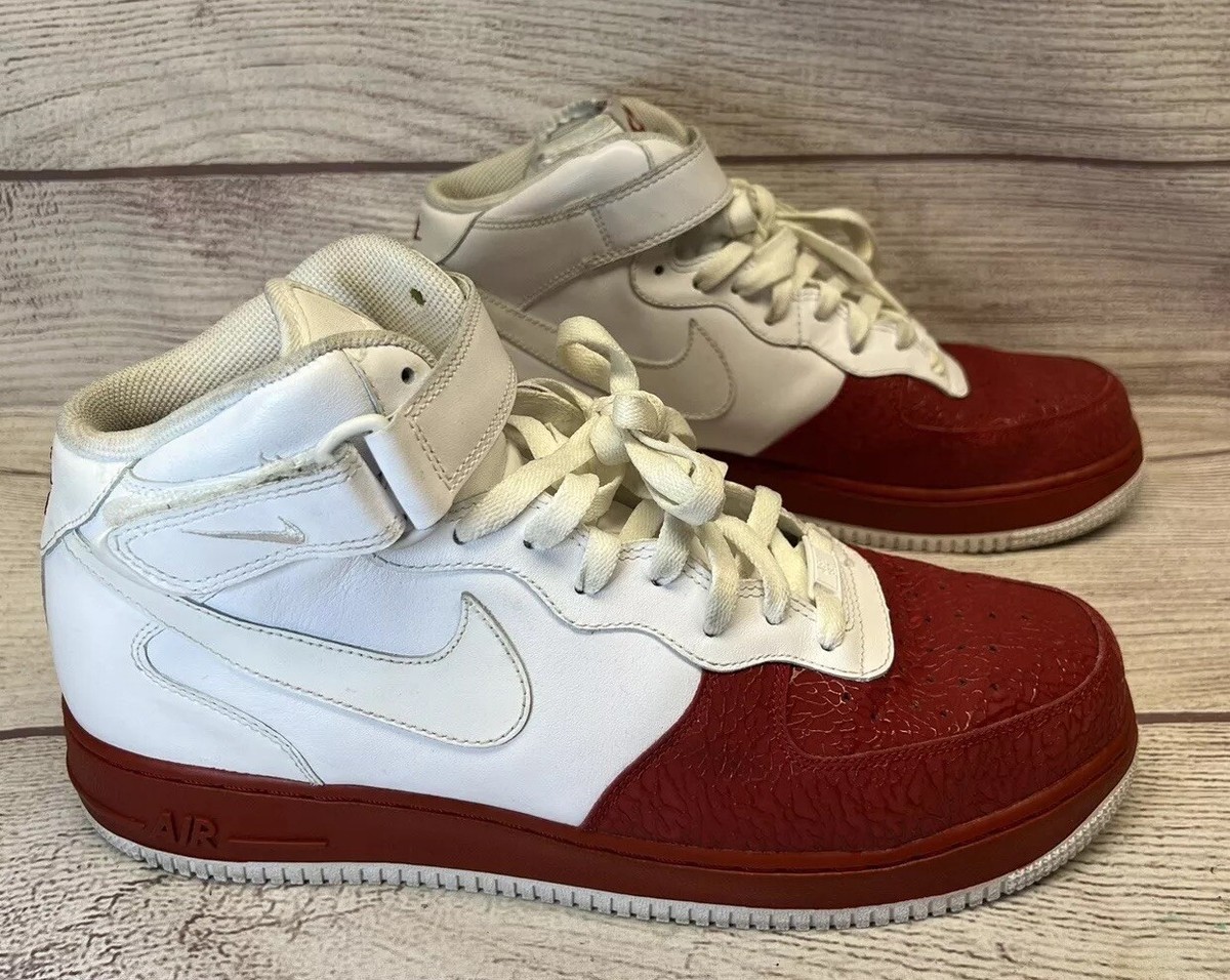 Nike Air Force 1 Mid '07 White Varsity Red | eBay Nike Air Force 1 Mid '07 White Varsity Red | eBay
