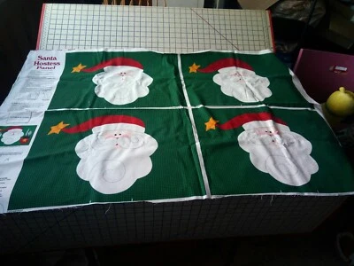 4 vip cranston dreamspinners  santa hostess panels no mittens - Image 1 of 2