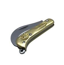Mini Carving Brass Portable Folding knife Outdoor travel Knife Keychain 