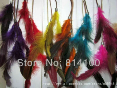 Mode böhmisch rot indische Frauen Mädchen Federclips 14 Zoll in Haarverlängerungen