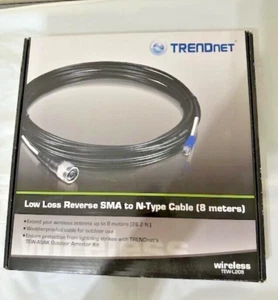 Trendnet TEW-L208, Low Loss Reverse-SMA-Female to N-Type Male 26.2 ft (8 meters) - Picture 1 of 4