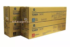 NEW Konica Minolta OEM FACTORY SEALED! TN711 FULL SET OF ALL 4 TONERS! Genuine!! - Picture 1 of 1