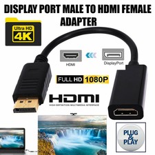Cavo Adattatore DisplayPort a HDMI 1080P, Convertitore HDTV, Monitor Proiettori