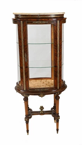 French Vitrine Display Cabinet Glass Case Empire Cover