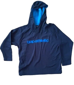 GAP Boys Girls Hood Jkt M Navy Top W/ Logo Modern Poly Fabric BEACH CAMP Sz 7/8 - Picture 1 of 3