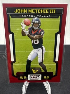 💥2023 Panini Score Red Parallel John Metchie III #5 Houston Texans