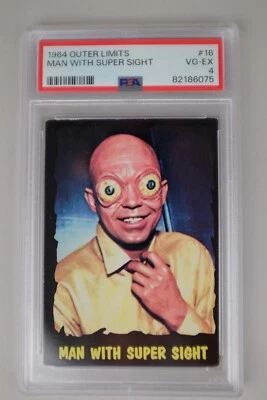 1964 Topps OUTER LIMITS # 16 Man With Super Sight PSA 4 VG-EX Bubble USA Monster - Image 1 of 3