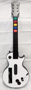 NEW Guitar Hero 5 Rock Band 3 2 Les Paul WHITE Game Controller for Nintendo Wii - Picture 1 of 6