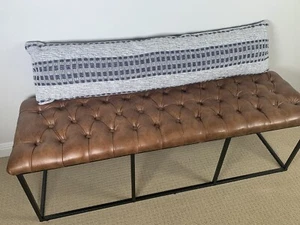 10" x 46" Extra Long Lumbar Pillow, Slate Blue & White Bedding Pillow - Picture 1 of 6