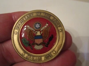 SECRETARY OF THE ARMY CIVILIAN AIDE CHALLENGE COIN STATE OF WEST VIRGINIA - Picture 1 of 3
