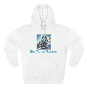 Hot Rod Three-Panel Fleece Hoodie, Big Tuna Racing, 32 Ford, Vintage Car Lover - Picture 1 of 34